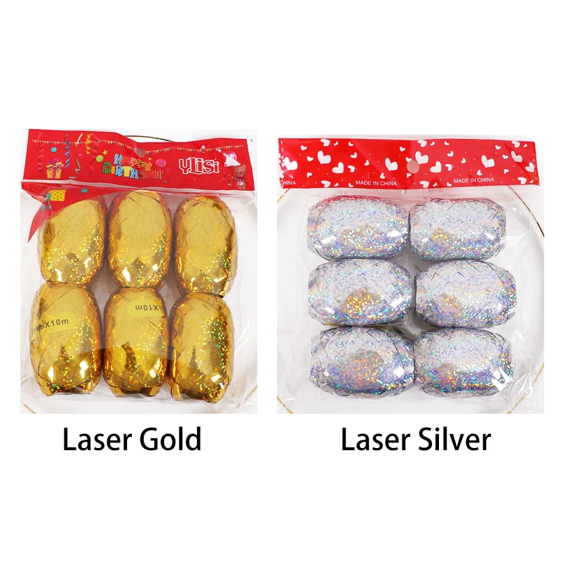 6 рулонов 10 метров длинная фольга латекс воздушные шары лазерная Золотая