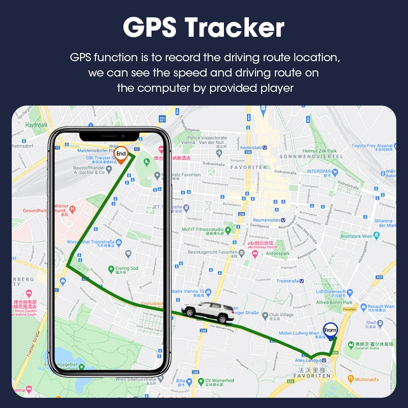 JMCQ 4K Автомобильный видеорегистратор 1296P GPS Pro WiFi приборная панель камера монитор
