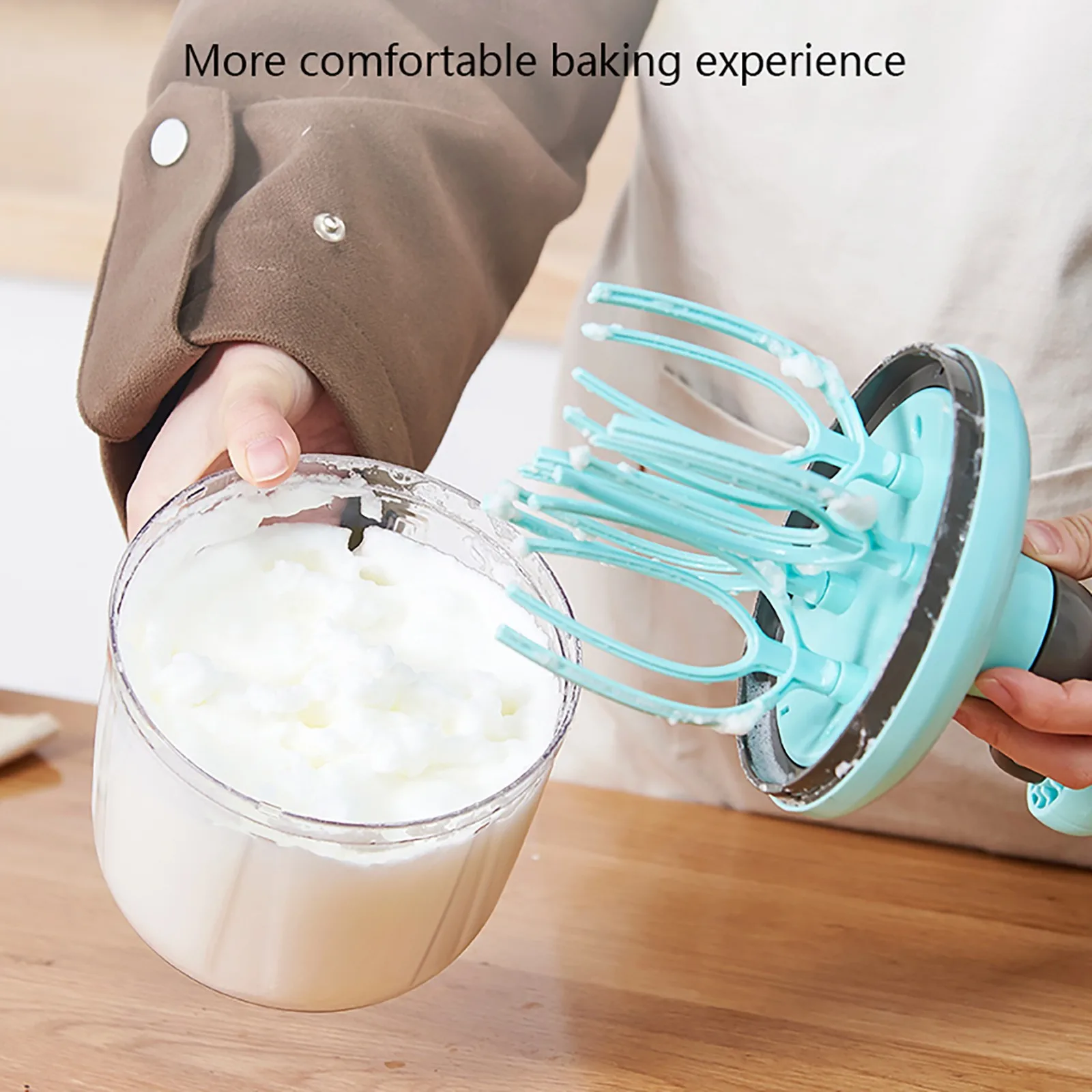 Manual Hand Beater Cream Stirring Cake Tool Four-axis Fast Foaming Stir Bar Plastic Handle Mixer Kitchen |