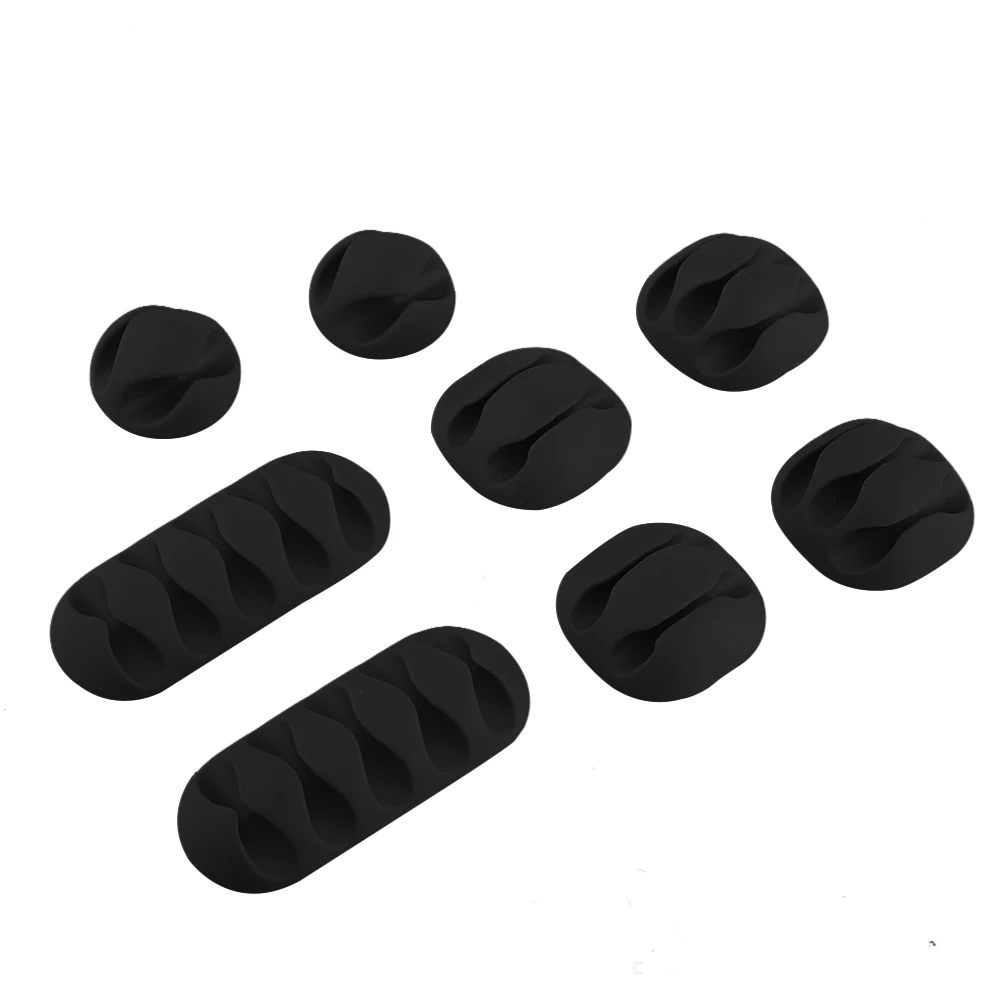 Cable Holder Protector Management Organizer Finishing Desktop Plug Long strip Silicone Wire Retention Clips Power Cord Winder | Дом и сад