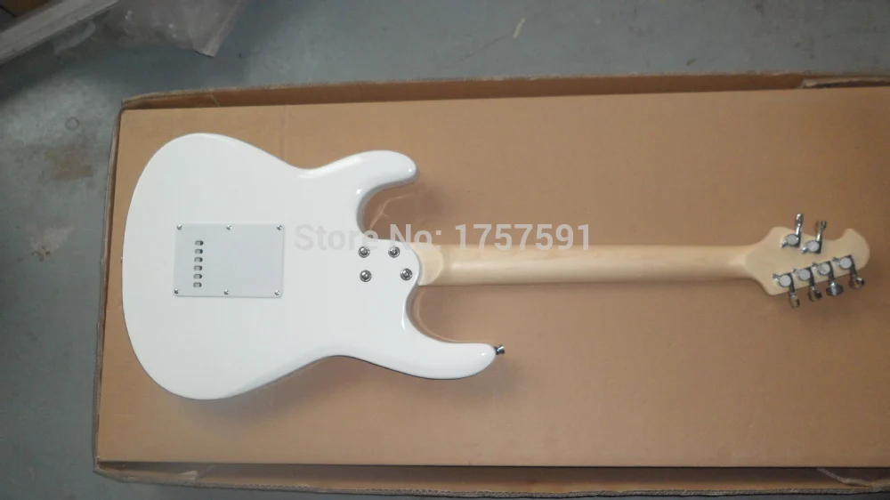 Высокое качество, 6 струн SSH Ernie ball Music Manl signature, специальные белые цвета, электрогитара с тремоло