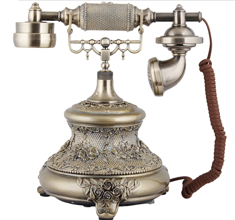 Ретро Телефон проводной старинный поворотный циферблат классический винтажный