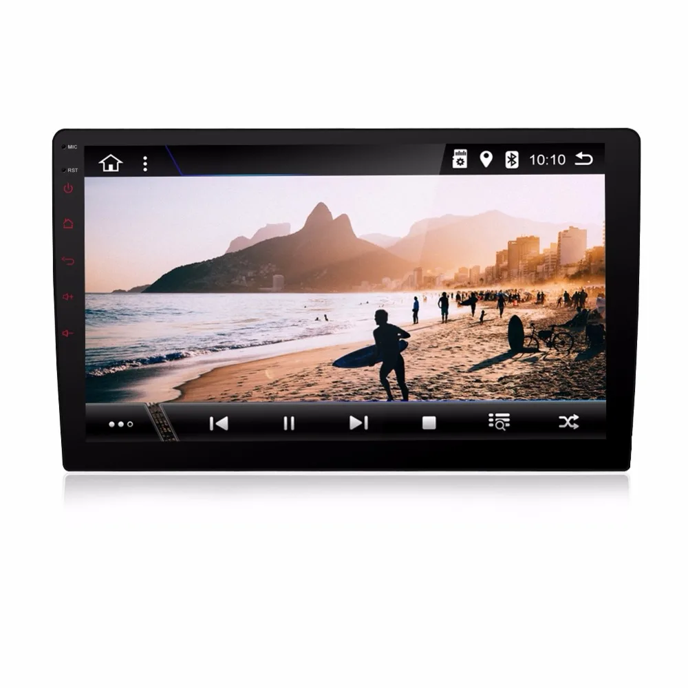 Автомобильный мультимедийный плеер 10 1 дюйма Din Android 8 ядер универсальный большой