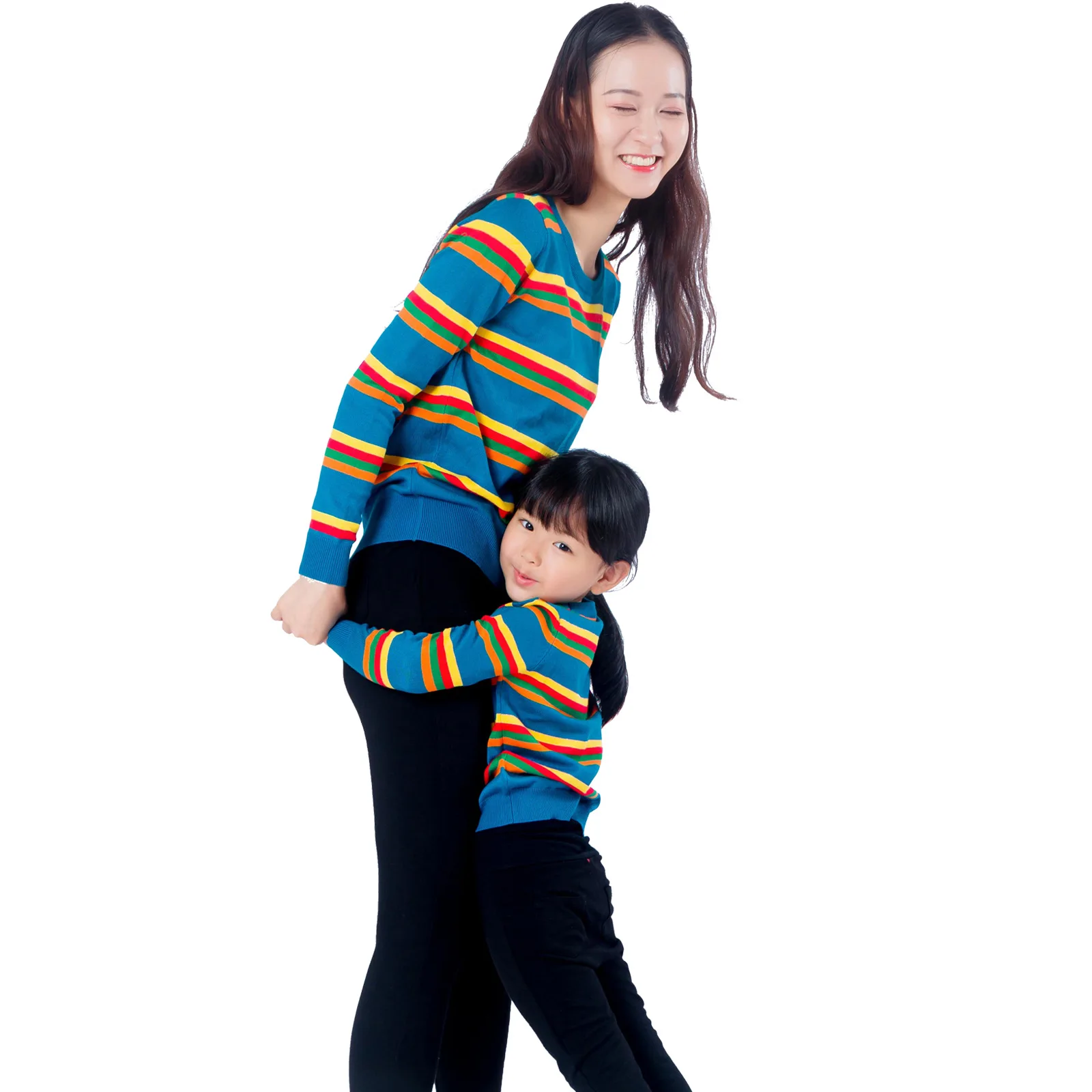 Новые зимние хлопковые свитера свитер с высоким воротником полосатый цвет