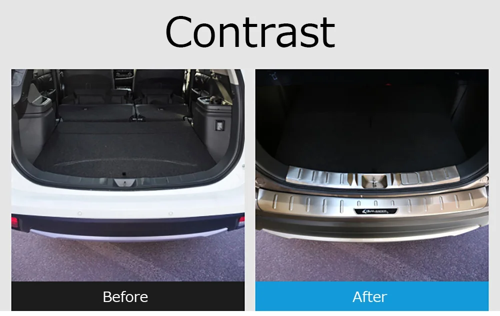 Автомобильный багажник ВНУТРЕННИЙ Задний бампер протектор для Mitsubishi Outlander 2016 2017