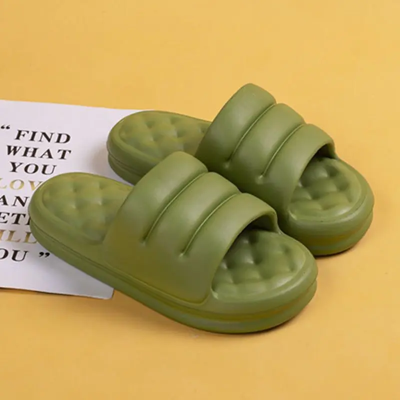 

2021 Summer New Style Comfortable Soft Bottom Couple Slippers Indoor Bread Large Size Female Slippers