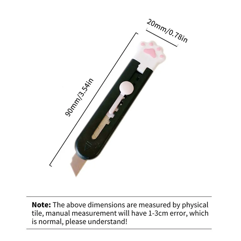 

Mini Pocket Cute Cat Paw Art Utility Knife Express Box Knife Paper Cutter Craft Wrapping Blade Stationery