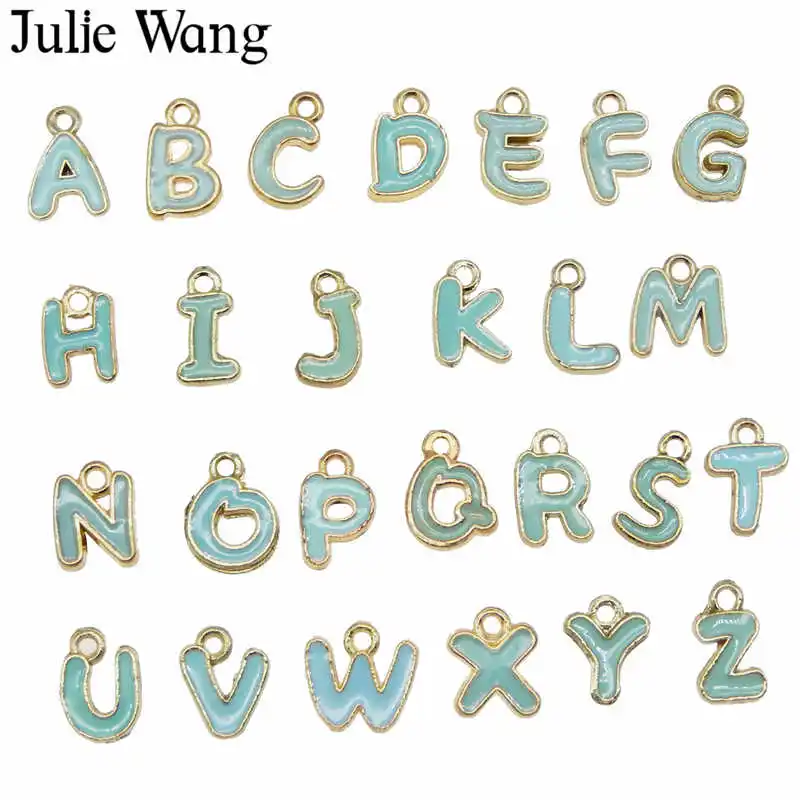Julie Wang эмалевые Подвески в виде надписи Английский алфавит из сплава