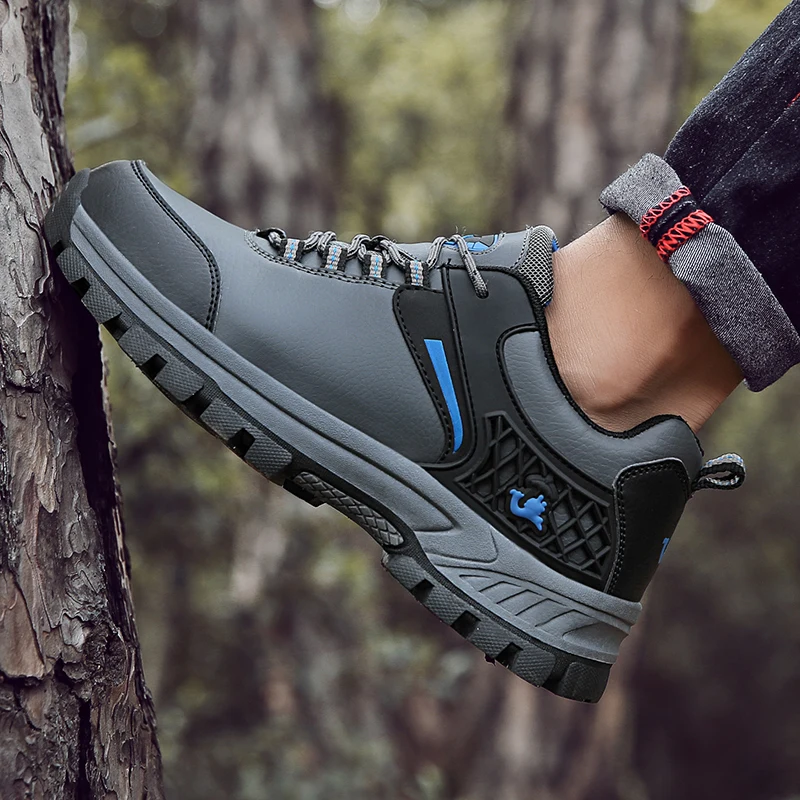 Водонепроницаемая походная обувь мужские спортивные теплые кроссовки