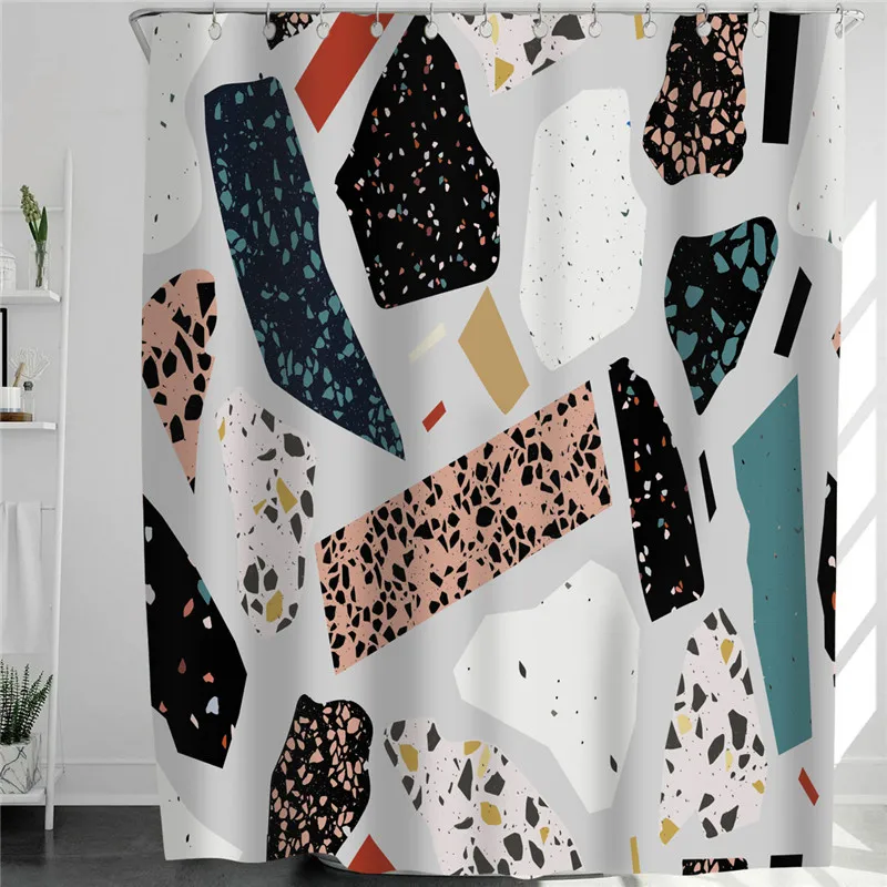 

Natural Landscape Shower Curtains Green Plant Waterproof Polyester Bath Curtain Bathroom Home Decor Living Room Background Decor