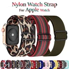 Ремешок нейлоновый для Apple Watch Band 44 мм, Эластичный Спортивный регулируемый браслет для соло Iwatch 6 Se 5 4, 38 мм 40 мм 42 мм