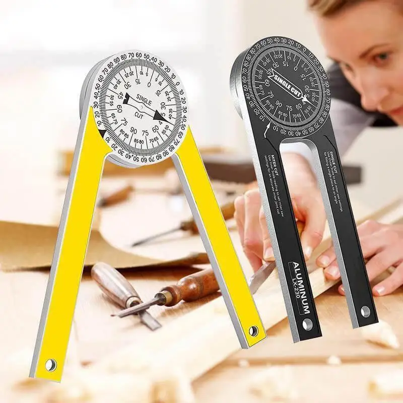 

Woodworking Miter Saw Dividing Angle Measuring Device 360 Degree Angle Ruler Saw Finder Gauge Angle Finder Arm Measuring Ruler