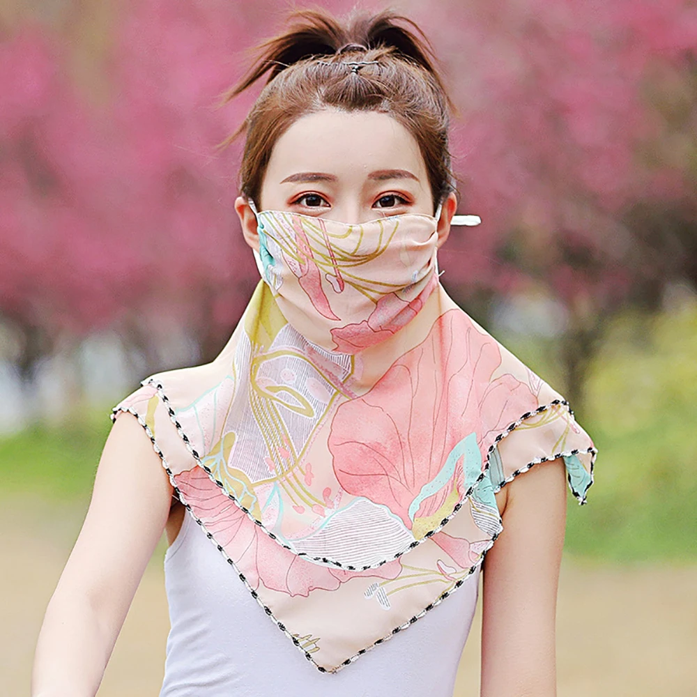 

Women Outdoor Cycling Face Mouth Cover Neck Scarf Shawl Veil Sun Anti-UV Protection Summer Scarf Breathable Headband