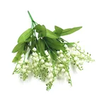 Искусственный цветок колокольчика, 1 шт., 7 веток, подарок, Шелковый Искусственный цветок букет лилии для дома, офиса, свадьбы, Декор