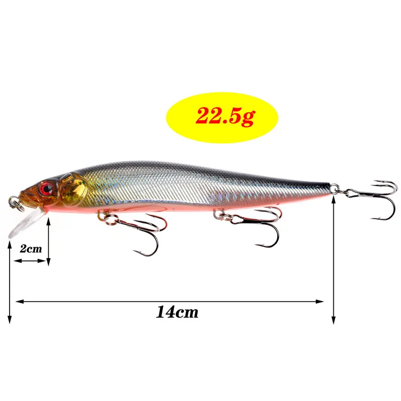 

5Pcs/Lot Artificial Minnow Freshwater Hard Bait Professional Fishing Lure 3D Eyes Anti-Corrosion Bionic Plastic Fishing Bait