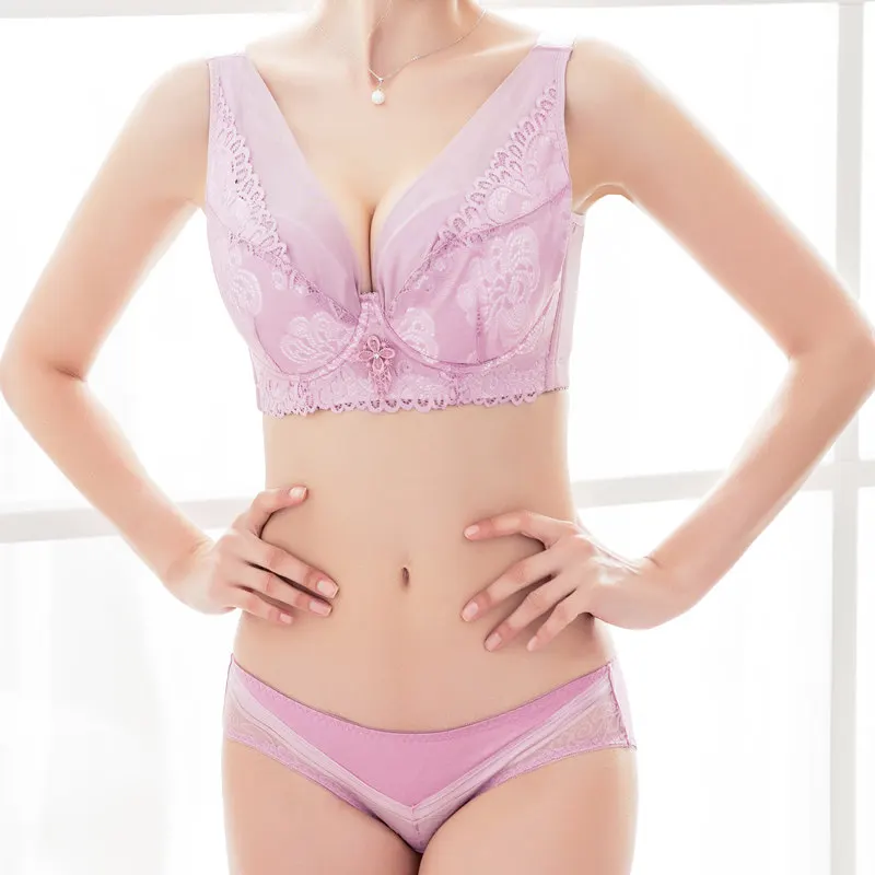 Meizimei woman'bra сексуальный бюстгальтер-минимайзер без косточек с эффектом пуш-ап bh DEF120 размера плюс кружевной бюстгальтер на косточках для девушек