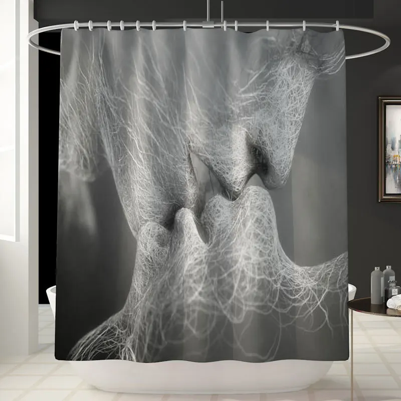 

Zeegle Shower Curtain Anti Slip Bathroom Shower Mat Absorbent Soft Toilet Pedestal Rug Bathroom Carpets Washable 4pcs Toilet Set