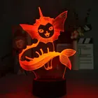 Светодиодная лампа для подростков, 3d-лампа с управлением через смартфон, с эссенцией рыбы, ночник для украшения комнаты