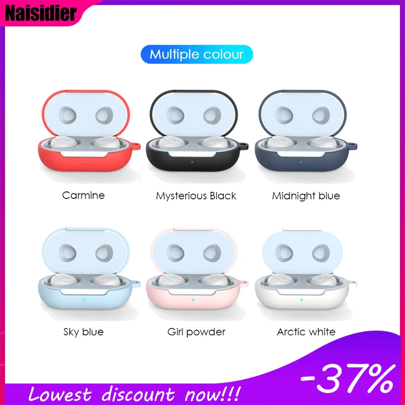 

Silicone Earbuds Case Protective Cases For Samsung Galaxy Buds Plus Earphone Silicone Protective Cover Anti Slip With Keychain