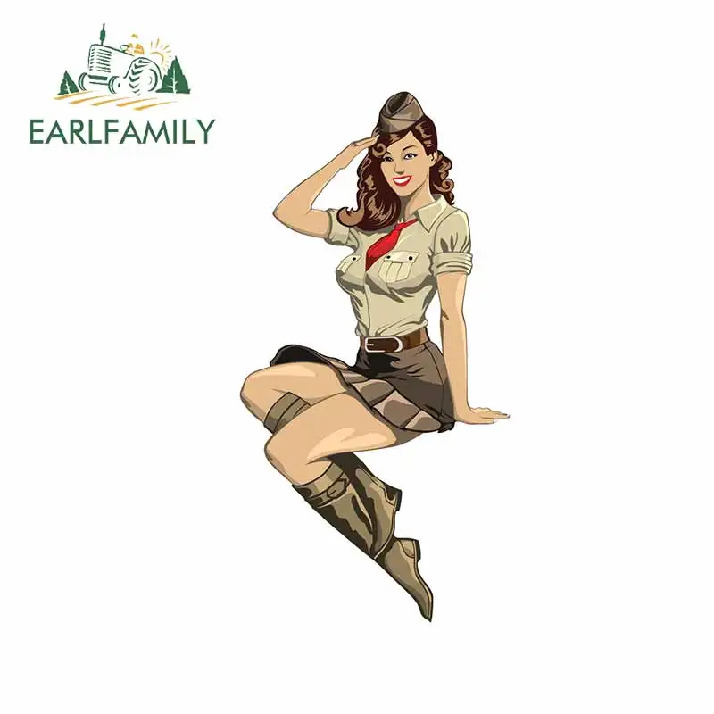 

EARLFAMILY 13 см для девушек, сварщиков, автомобильные аксессуары, наклейки, Солнцезащитная наклейка, водонепроницаемая, подходит для GTR EVO SX