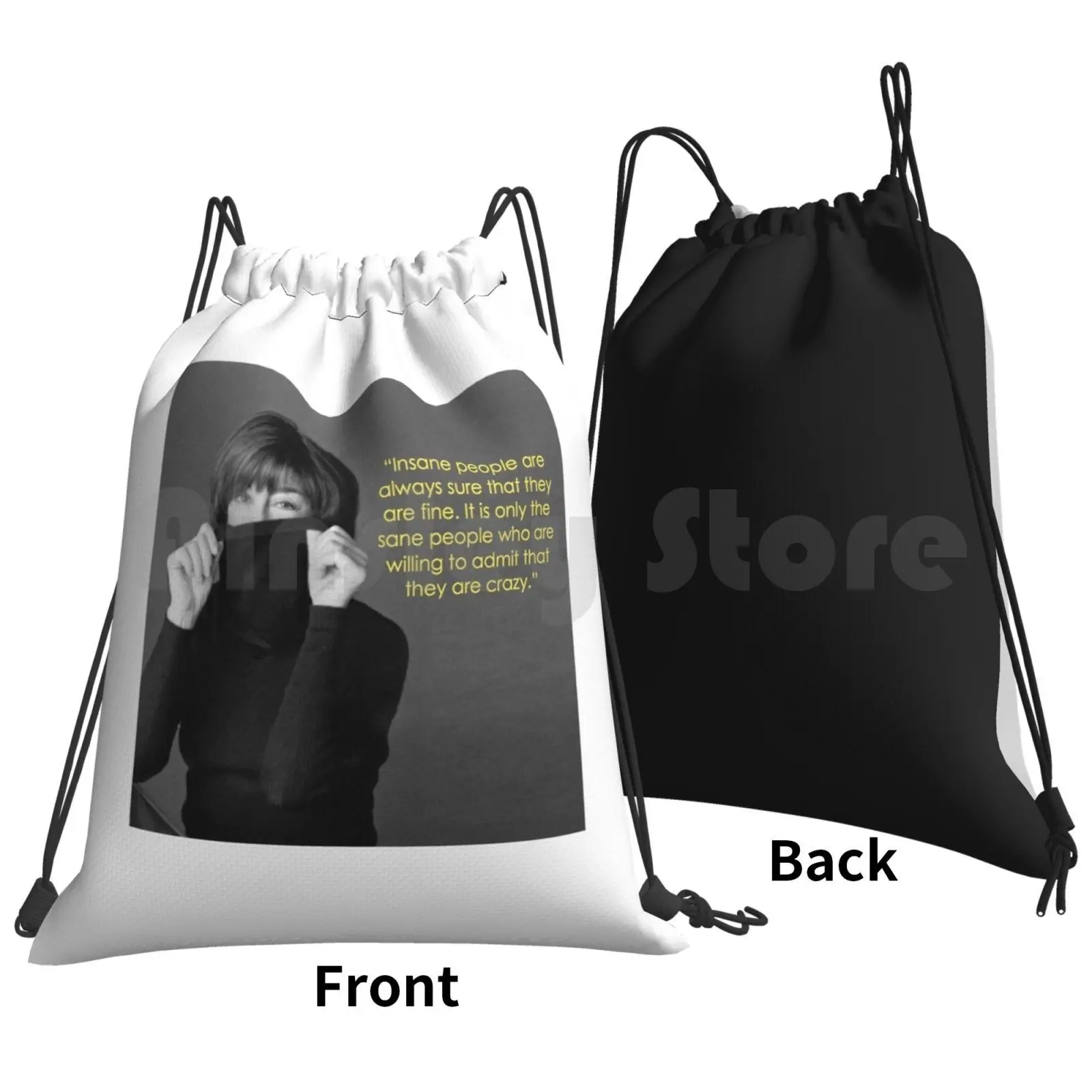 Водонепроницаемая сумка для спортзала с надписью Нора Ефрон