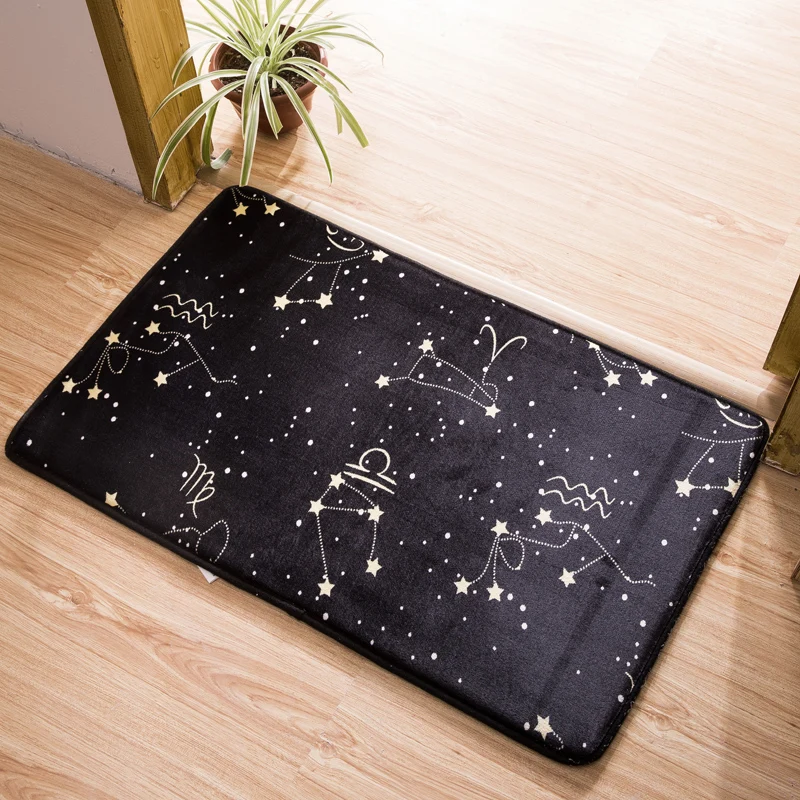 

Honlaker Bath Mat Black and White Classic Geometric Pattern Super Soft Absorbent Bathroom Door Mat Non-slip Bath Rug Carpet