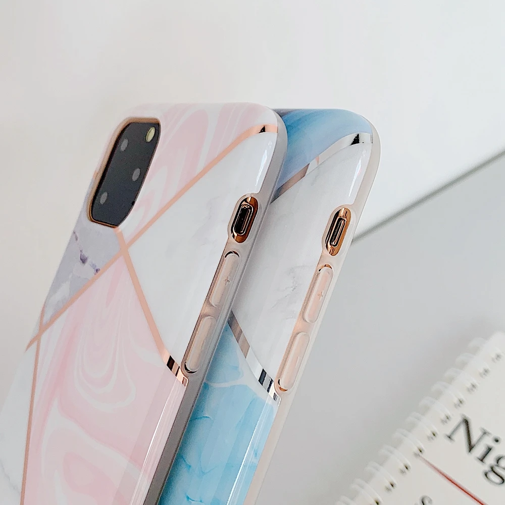 Luxury Plating Marble Phone Case for Apple iPhone 11 Pro Silicone TPU Back Cover 6 6S 7 8 Plus X XR XS Max Coque |