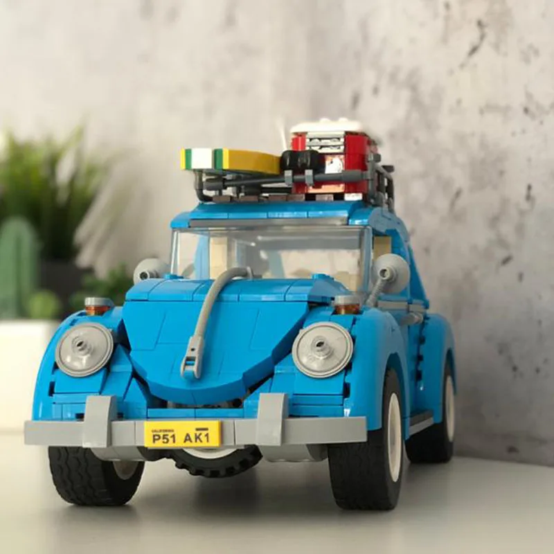 Techinc Серия Volkswagen Beetle City Car Modle образовательные строительные блоки кирпичные