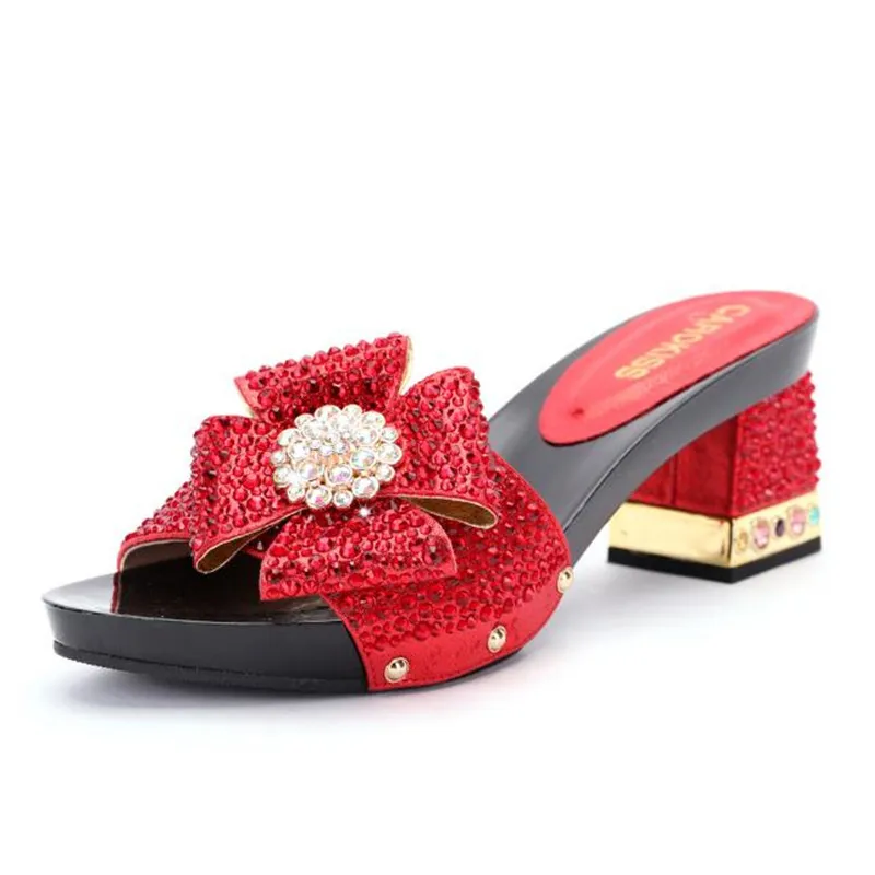 Размер 38 43 новый итальянский дизайн африканские и нигерийские Вечерние туфли на