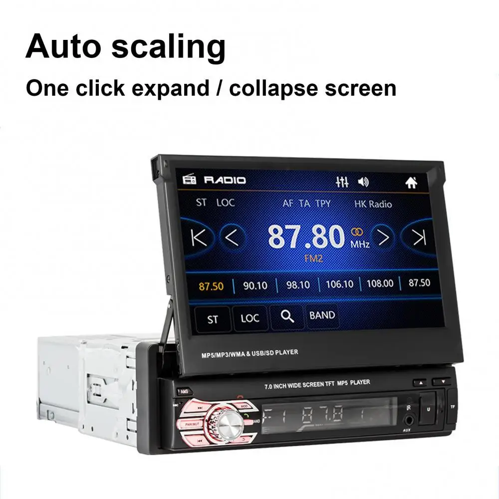 

Hot Sales!!! Retractable 7 Inch Multifunctional HD Touch Screen Video FM Radio Car MP5 Player