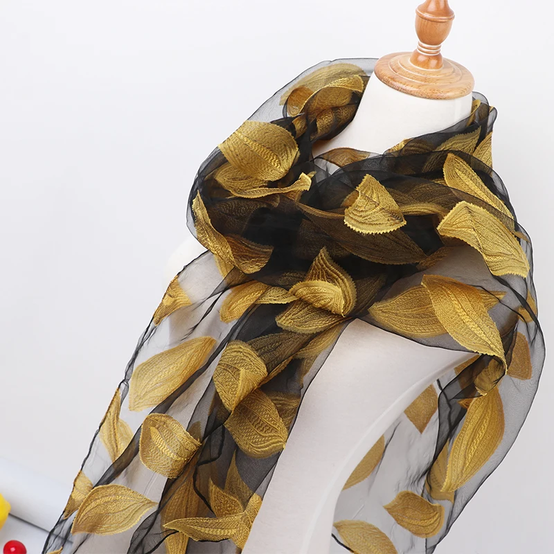 Шарф срезанный цветок шарф из искусственного шелка органза женский четыре