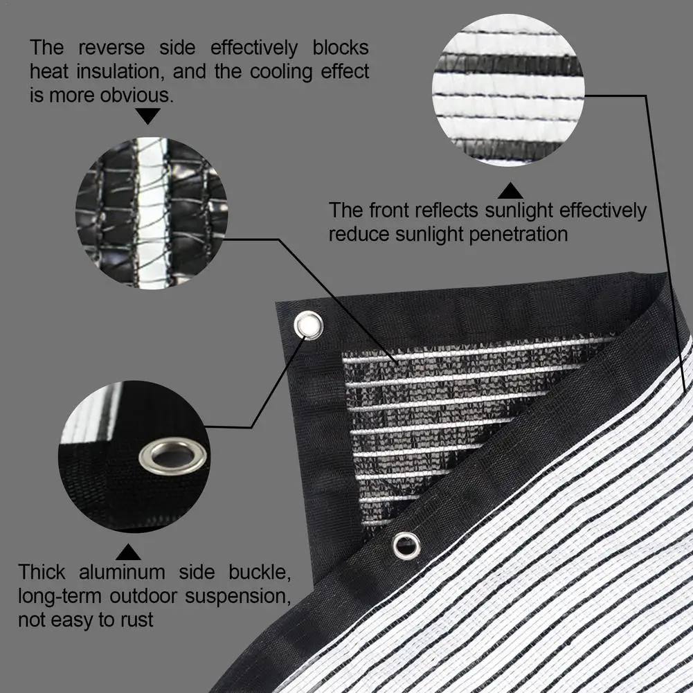 75% Солнцезащитная сетка светоотражающая из ПЭ брезента Непромокаемая ткань для