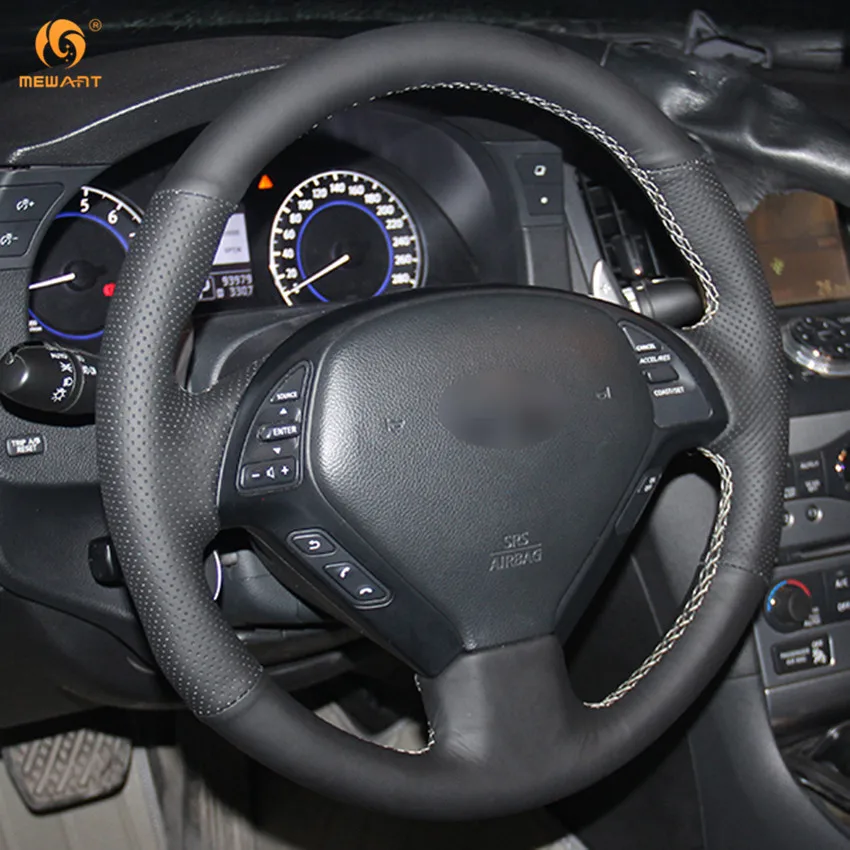 MEWANT Black Artificial Leather Car Steering Wheel Cover for Infiniti G25 G35 G37 QX50 EX25 EX35 EX37 2008-2013 Accessories | Автомобили и
