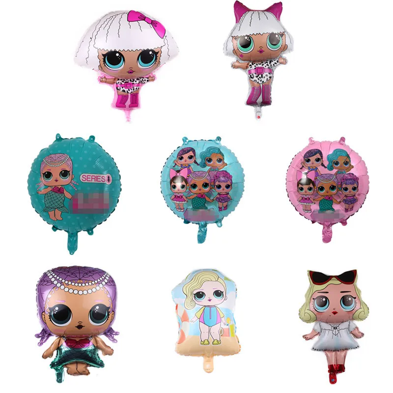 1pcs ew aluminum film balloon surprise doll mermaid party bar decoration | Дом и сад