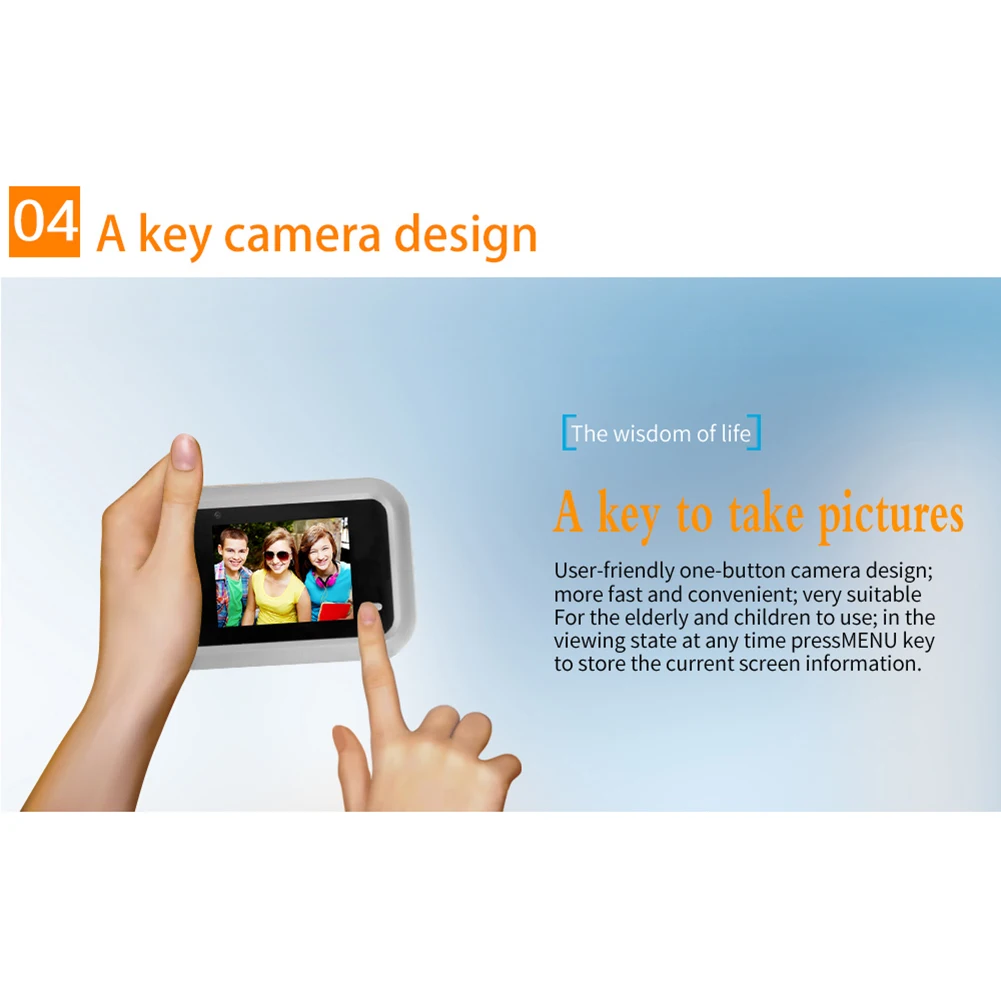 

2.4 inch TFT LCD Screen Digital Doorbell Camera CMOS Visual Electronic Video Peephole Outdoor Door Eye Viewer