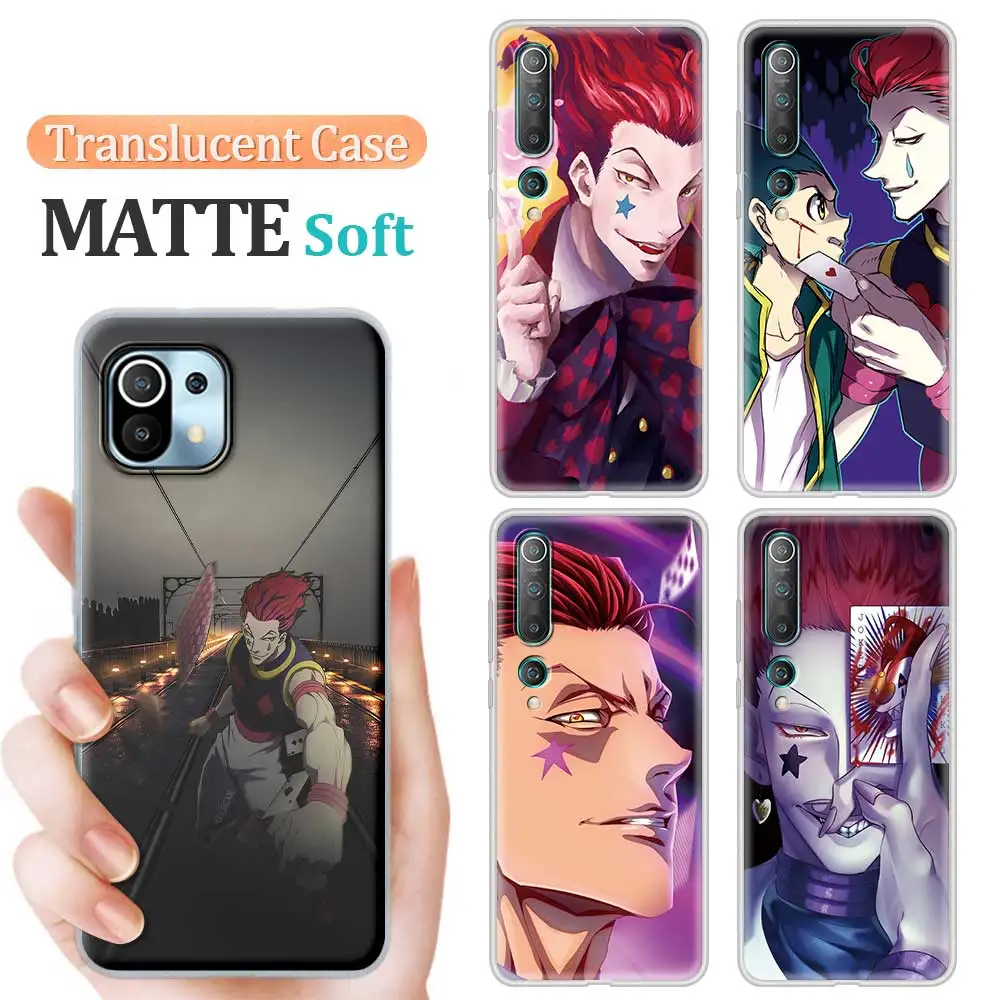 

Hisoka HxH Anime Collages Translucent Matte Case For Xiaomi Mi Note 10 11 9 Lite 10T CC9 Pro 5G 11 Ultra 11i 10S CC9E Soft Cover