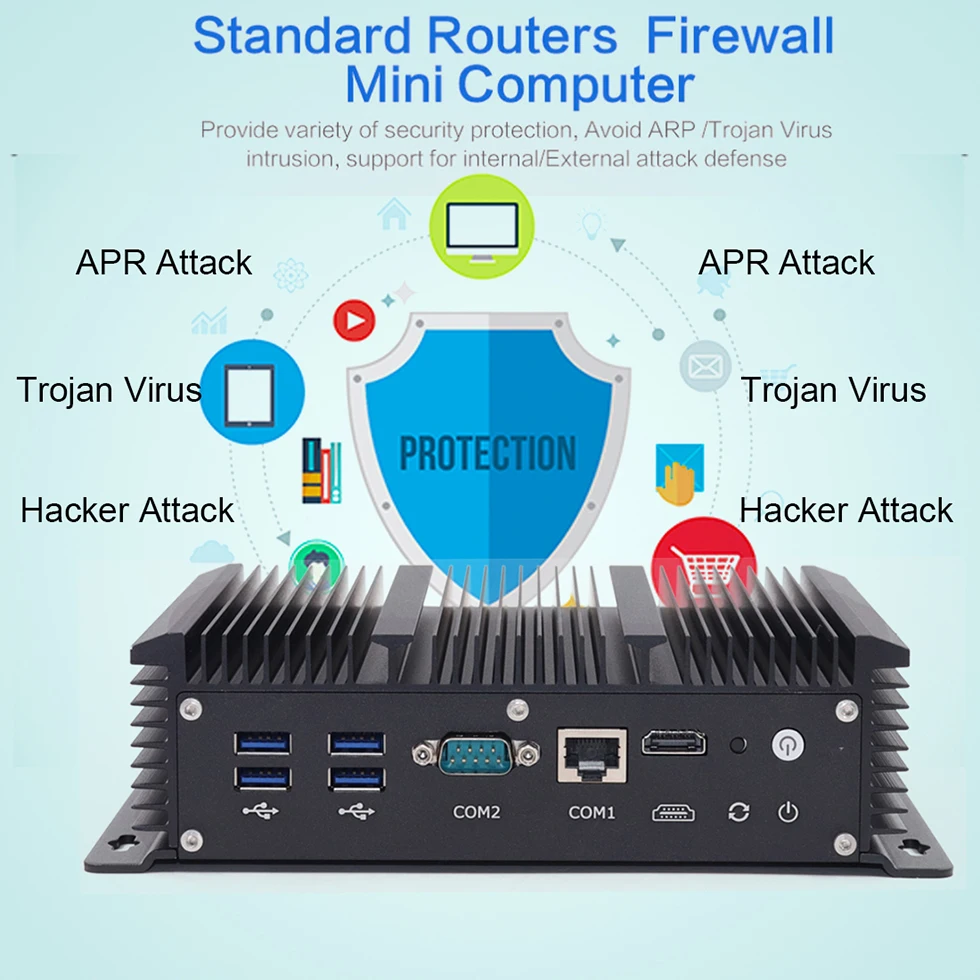 Мини-компьютер HYSTOU i3 7167U I5 7267U 6 портов lan | Компьютеры и офис