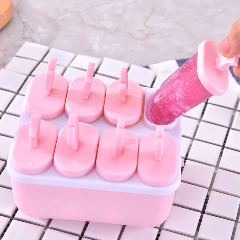 

Summer DIY Silicone Ice Cream Molds Ice Cube Tray Food Safe Popsicle Maker Homemade Freezer Ice Lolly Mould