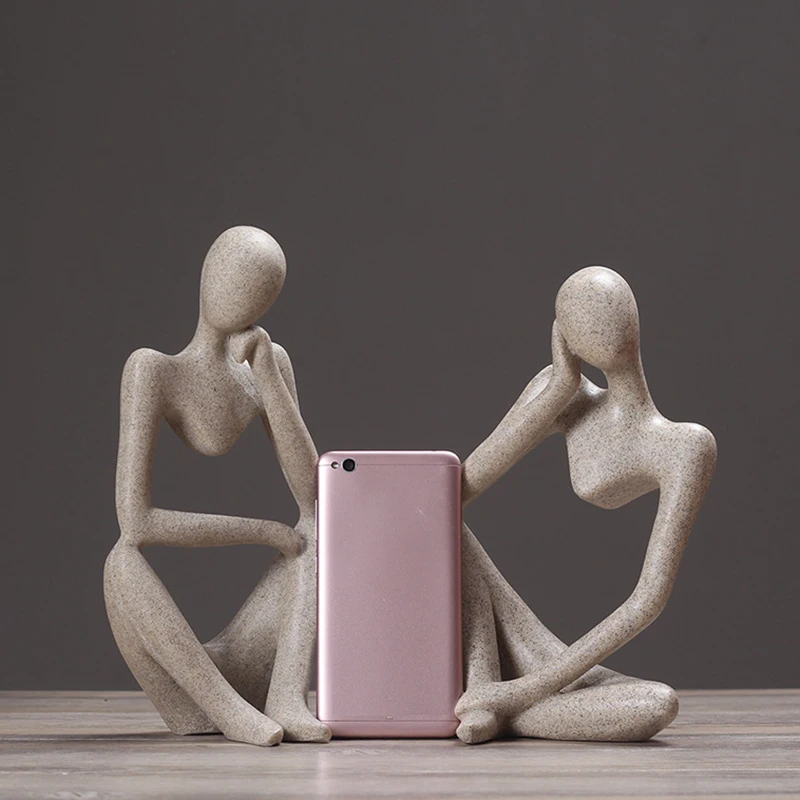 

Фигурки истончиков, статуя, абстрактная смола, скульптуры, миниатюрное искусство, декор для офиса, книжная полка, Современный домашний деко...