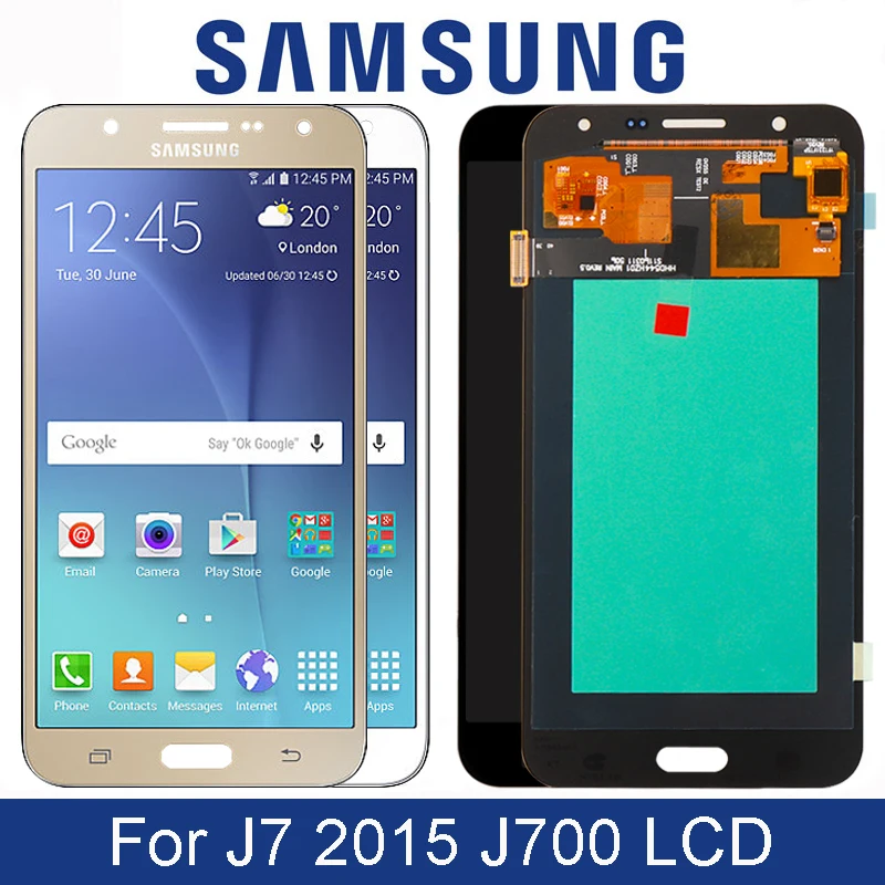Оригинальный 5 ''Super AMOLED ЖК-дисплей для Samsung Galaxy J7 2015 J700 J700F J700M J700H дисплей