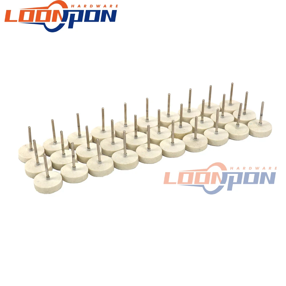 30 шт. мм Шлифовальная головка из шерстяного войлока с 1/8 &quotустановленными