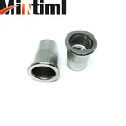 Mintiml 10 шт. M3 M4 M5 M6 M8 M10 M12 304 нержавеющая сталь Rivnut с плоской головкой заклепки с резьбой Вставка Гайка Заклепка гайка