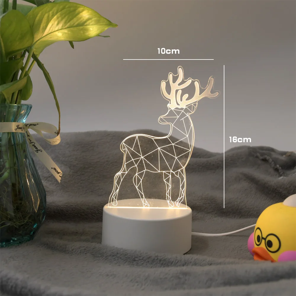 3D светодиодный светильник творческий ночной Светильник s Новинка Иллюзия