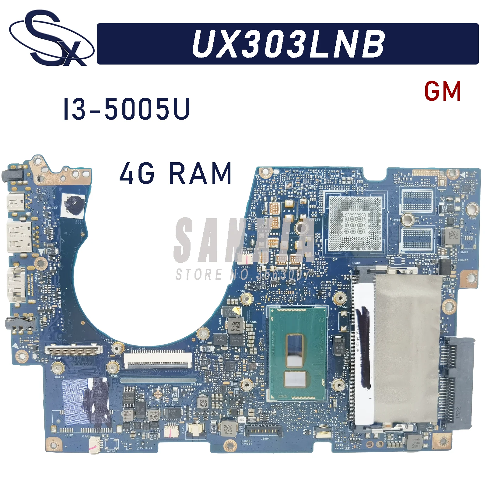 

UX303LNB is suitable for ASUS UX303LN UX303LAB UX303L UX303LB UX303LA laptop motherboard with I3-5005U 4G-RAM (GM) 100% test OK