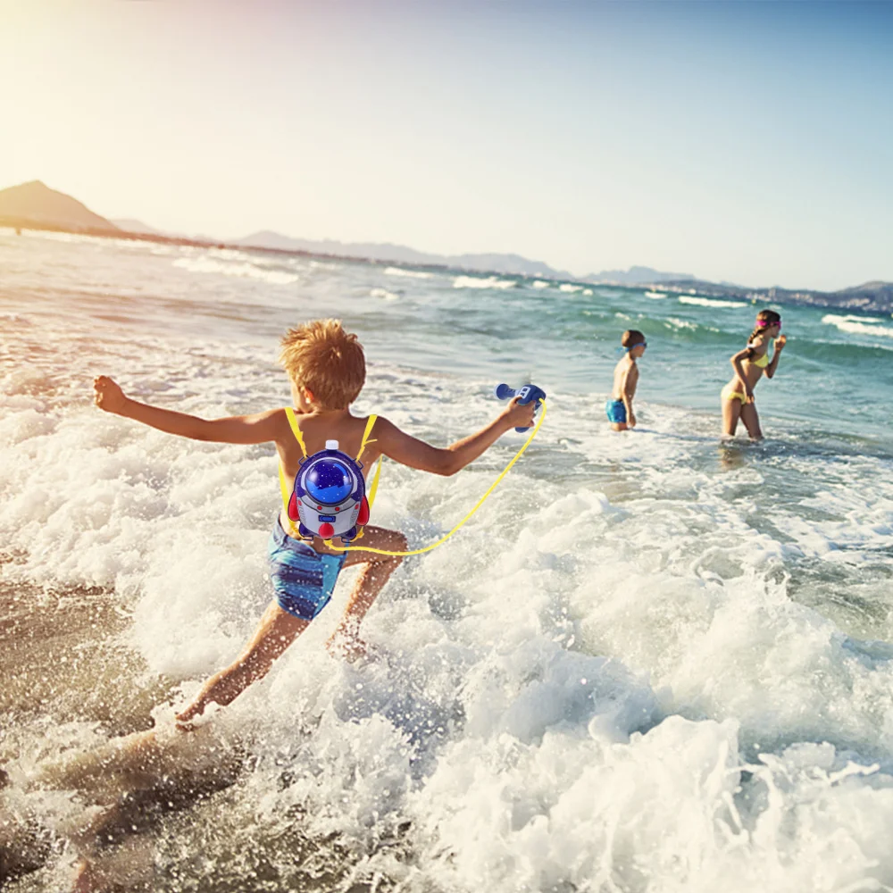 

1 Set Fun Water Backpack Water Shooter Kids Beach (Blue)