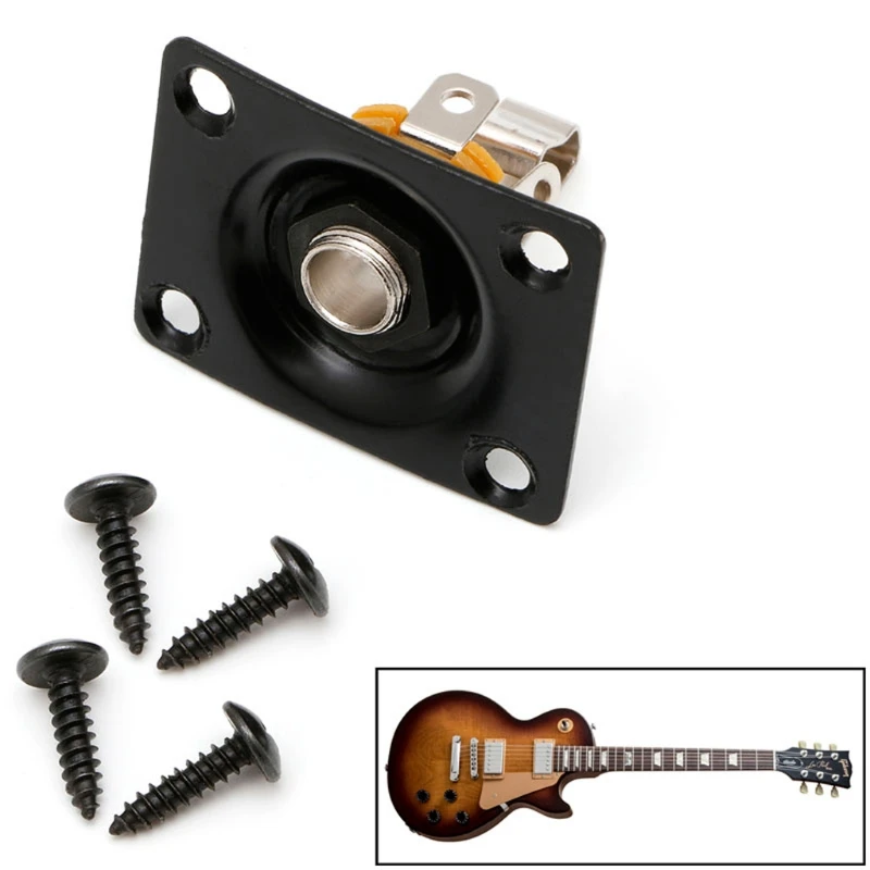 

1PC New Black Electronic Guitar Output Rectangle Plate For Gibson Guitar 87HF