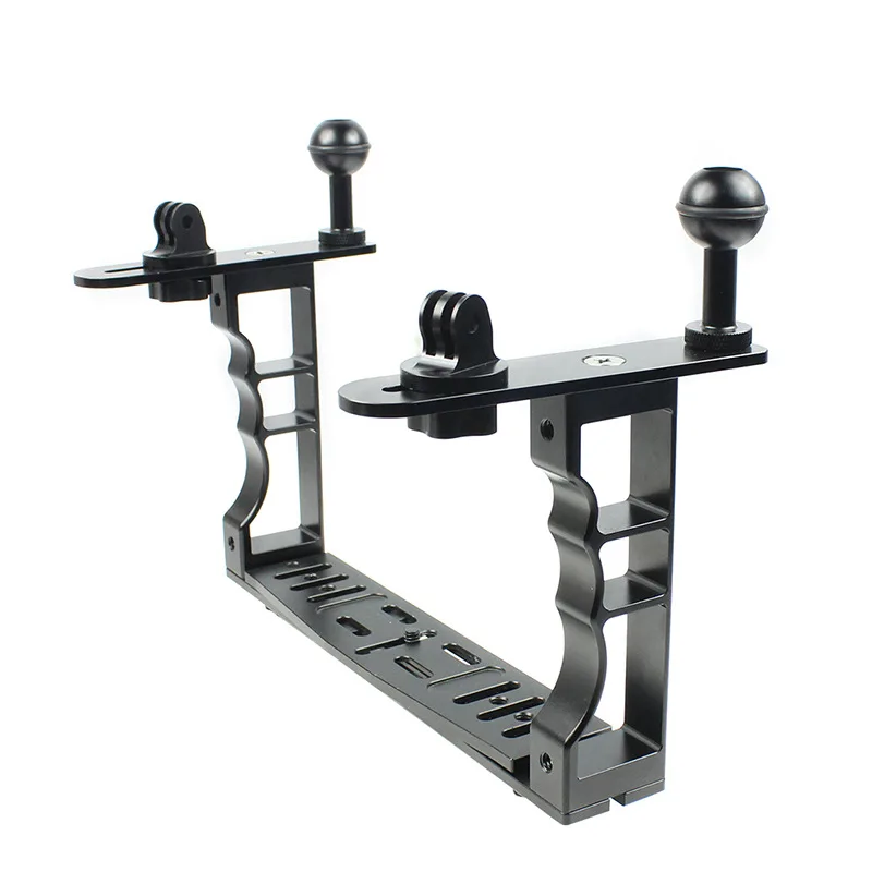 Двойной ручной кронштейн для дайвинга с адаптером верхней камеры