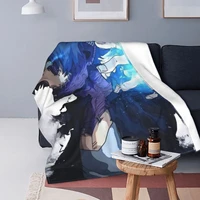 my hero academia dabi blanket fleece printed anime multifunction warm throw blankets for bed outdoor plush thin quilt