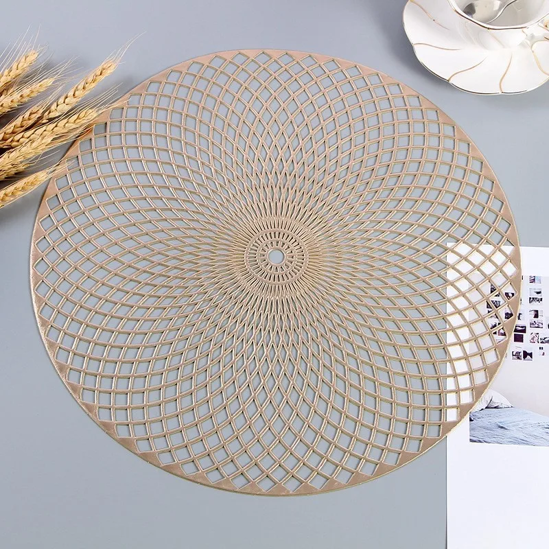 

2pcs/4pcs/6pcs PVC Hollow Coaster Cup Coaster Nti-Hot Mat Table Mats Cups Placemat Dish Placemats Coasters Pads Christmas Decor