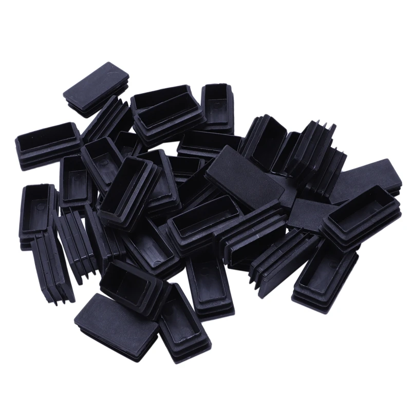 

Plastic Blanking End Cap Tubing Tube Inserts 25mmx50mm 40 Pcs Black